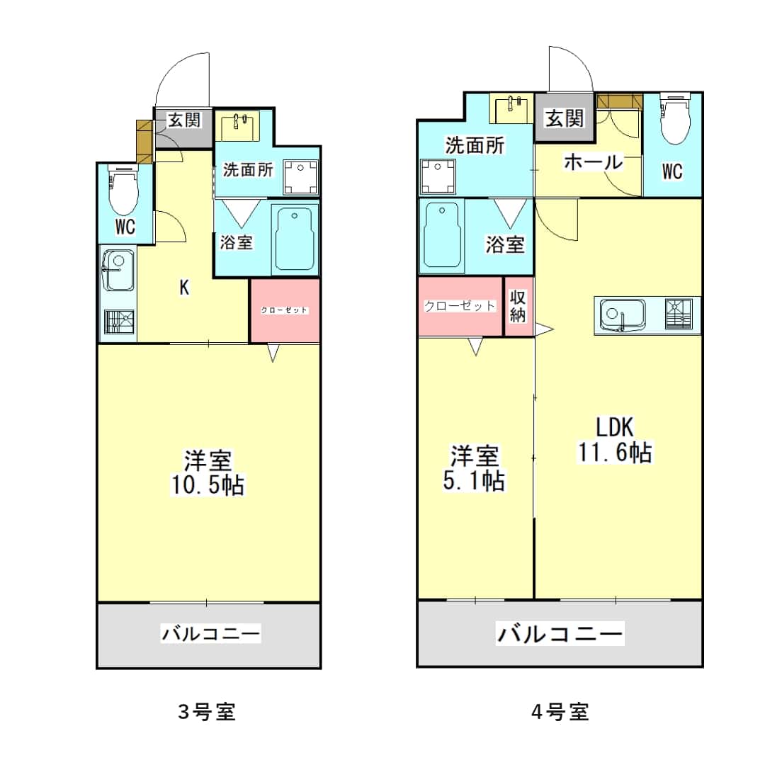 間取り3・4号室